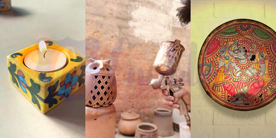 Diwali Delight: Artistic Diyas, Tea Light Holders, and Lamps for Festive Gifting