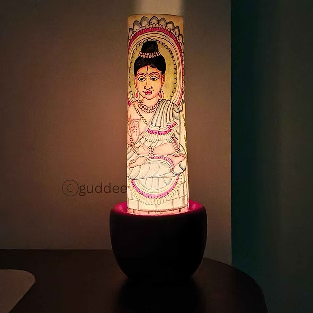Buddha Tea light holder with shade tholu bommalatta table decor