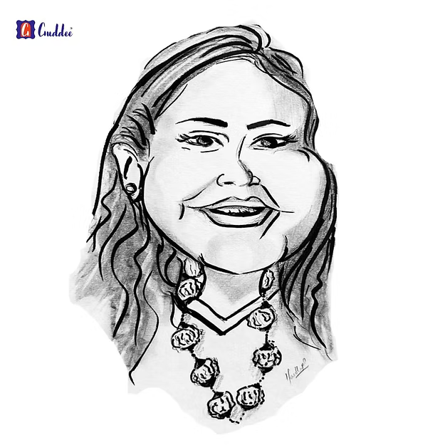 Personalized Caricature Black and white - A4 Size