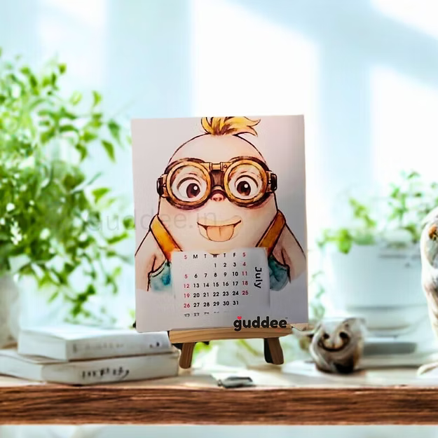 Cute minion inspired human– 12 Months · 12 Moods Desk Calendar 2026