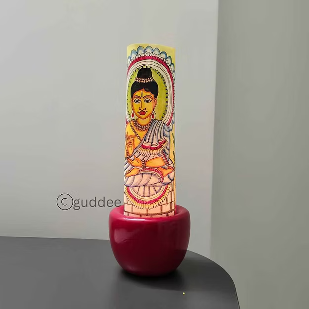 Buddha Tea light holder with shade tholu bommalatta table decor
