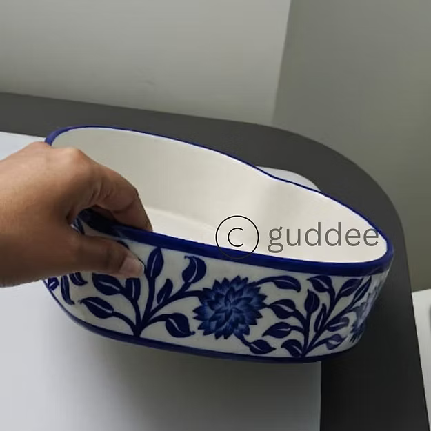 Decorative Storage Box - Heart Blue
