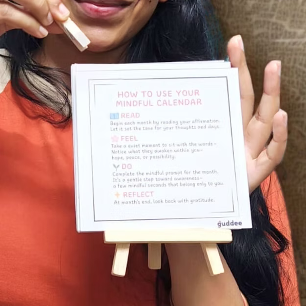 Mindful Manifestation 2026 Desk Calendar -Name + Personalised doll gift box