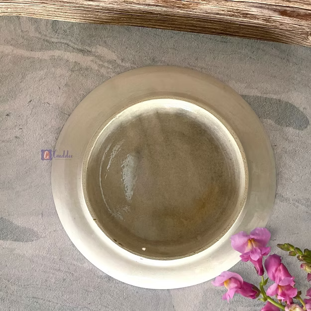 Green Handcrafted Blue pottery Wall plates cum Fruit plate