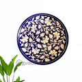 Dark blue Handcrafted Blue pottery Wall plates cum Fruit plate