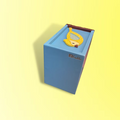 Mini slider birdie storage box featuring an exquisite hand-detailed artisan bird motif on the lid surface by Guddee.