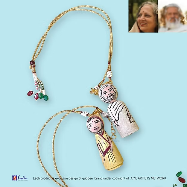 Personalised doll pendant and adjustable chain