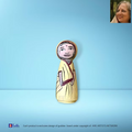 Single Mini sized Personalized Wood Hand painted doll
