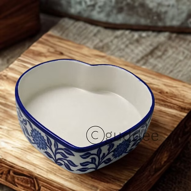 Decorative Storage Box - Heart Blue