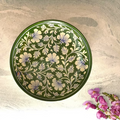 Green Handcrafted Blue pottery Wall plates cum Fruit plate