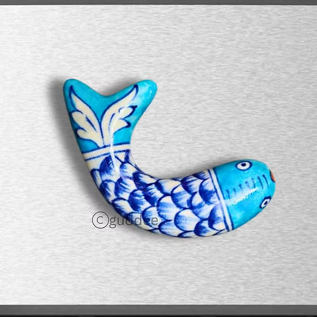 Fish Sky blue fridge magnet