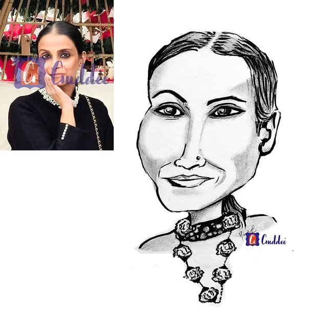 Personalized Caricature Black and white - A4 Size