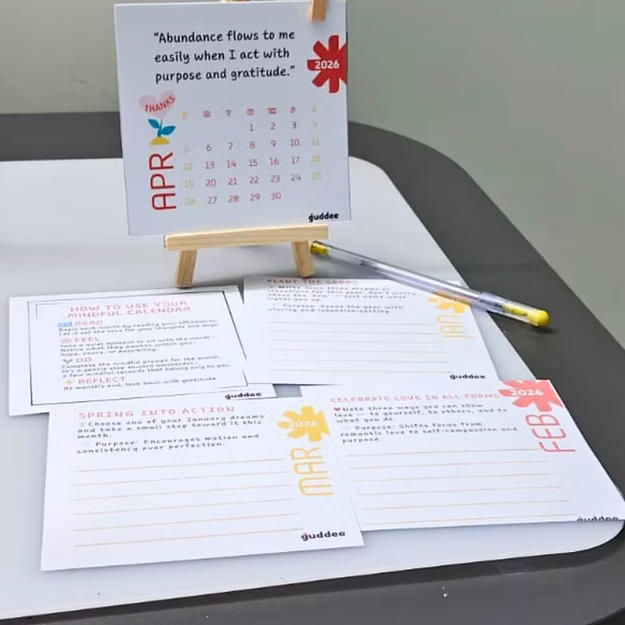 Mindful Manifestation 2026 Desk Calendar – Personalised Editions Available