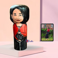 Personalised Pregnant / Baby shower female single doll- big