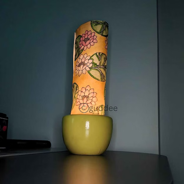 Lotus Tea light holder with shade tholu bommalatta table decor
