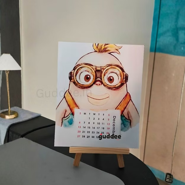 Cute minion inspired human– 12 Months · 12 Moods Desk Calendar 2026
