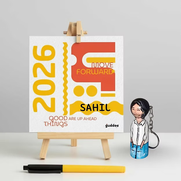 Mindful Manifestation 2026 Desk Calendar -Name + Personalised doll gift box