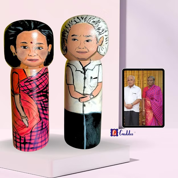 Personalised elder / parents couple doll- Big