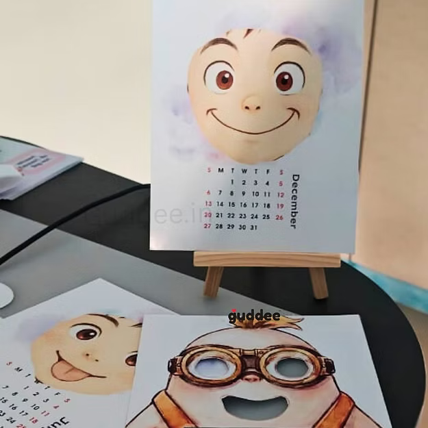 Chaos Cutie – Harley Quinn–Inspired Illustrated Desk Calendar 2026