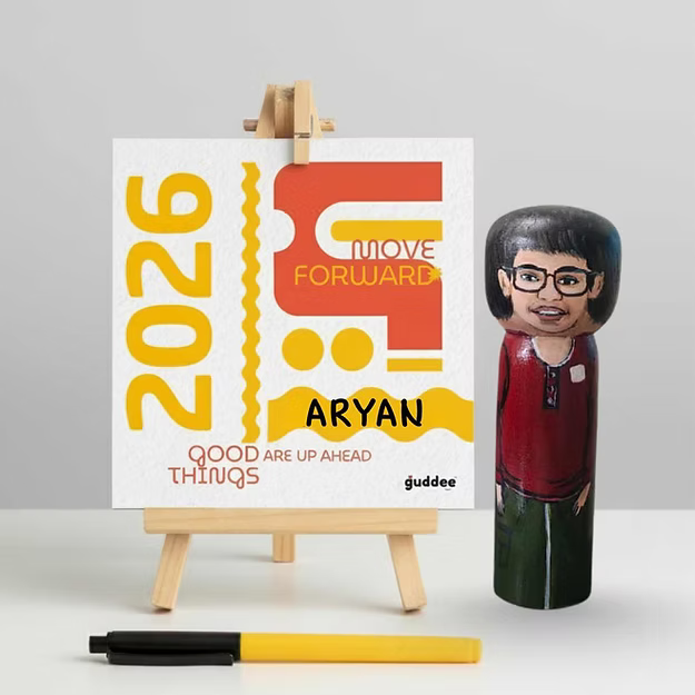 Mindful Manifestation 2026 Desk Calendar -Name + Personalised doll gift box