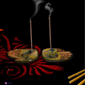 Yellow Handcrafted Blue Pottery Agarbatti Incense stick holder