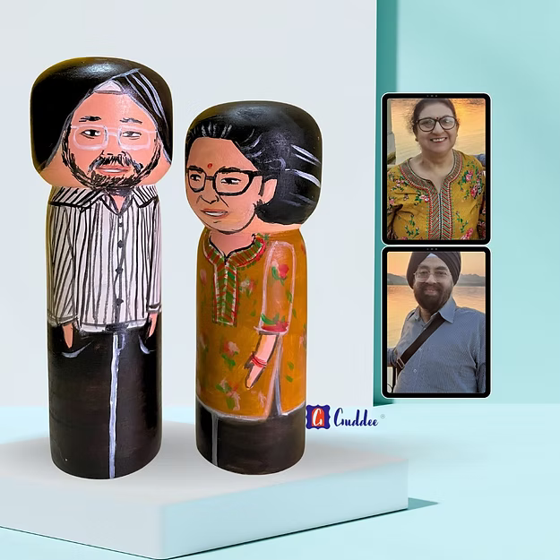 Personalised elder / parents couple doll- Big