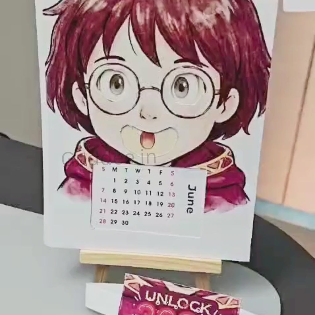 Wizard Kid – 12 Months · 12 Moods Desk Calendar 2026